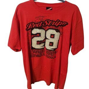 RARE | Red Stripe 28 Lager Beer Brewed in Jamaica T-Shirt | Size XL